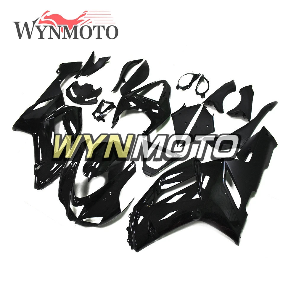 

Черные Обтекатели для Kawasaki ZX-6R 636 Ninja 2007 2008 ABS инъекция пластмассы для мотоцикла рамка корпуса комплект Новинка