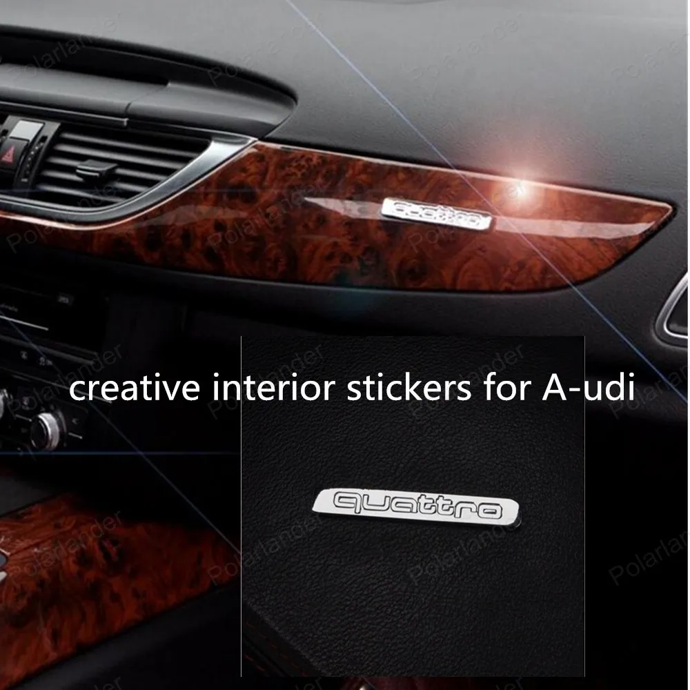 

Металлический сплав quatrro стикер Fender для автомобиля украшение интерьера автомобиля для Audi A-udi A4L A6L Q3 Q5 A7 A8