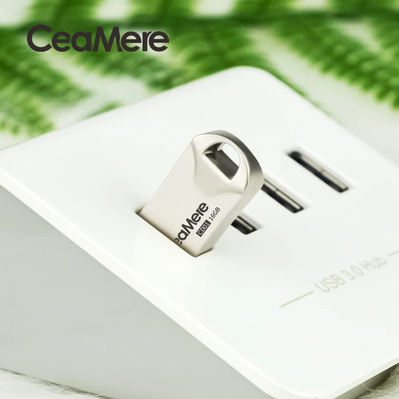 Ceamere CD01 USB флеш накопитель 8 ГБ/16 ГБ/32 ГБ/64 Гб мини металлический Флешка 2 0 карта
