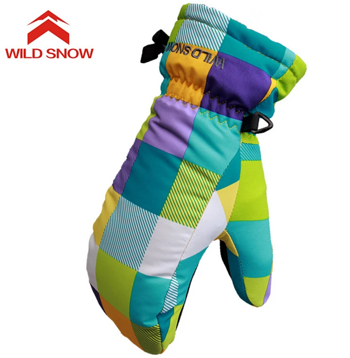 Детские женские лыжные варежки Wild snow для сноуборда зимние уличные снежного