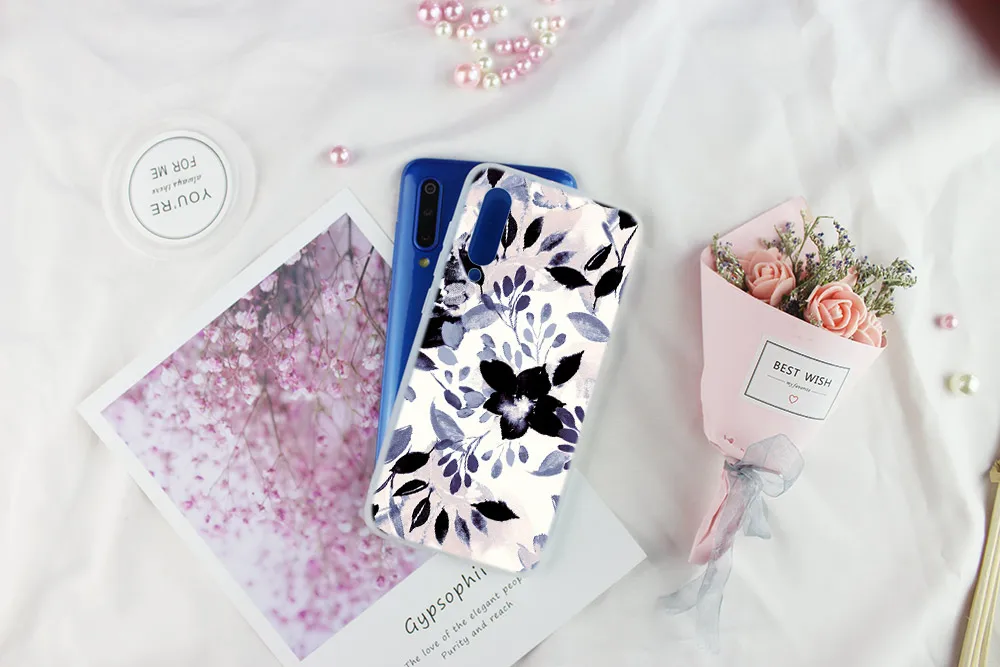 pastel leaves Soft TPU Case For Xiaomi Mi 12 11 Pro Ultra 10 9 8 SE 6X A3 A2 LITE cc9 cc9e Cover | Мобильные телефоны и