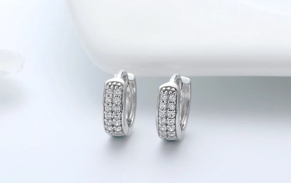 ORSA JEWELS Настоящее 925 пробы серебряные женские серьги маленький круг 10 мм Серебряный цвет трендовые женские свадебные ювелирные изделия SE102