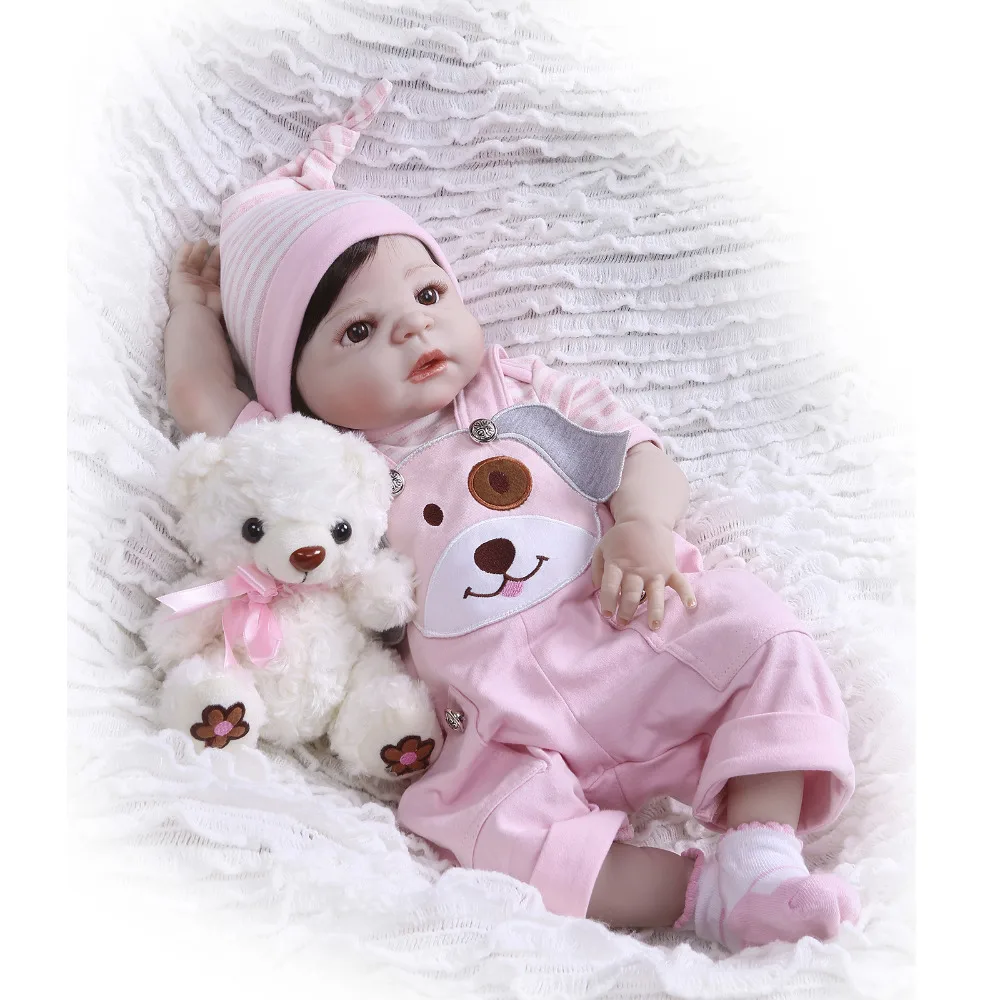 Nicery 22 дюйма 55 см Bebe Reborn Doll Жесткий Силиконовый мальчик девочка игрушка Baby подарок