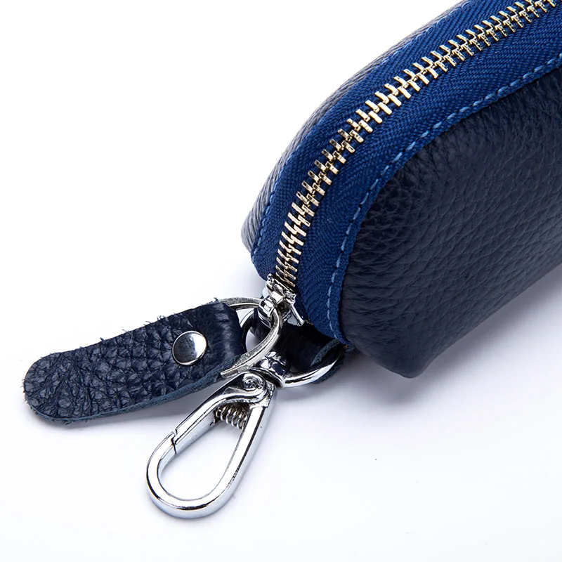 XZXBBAG, кошелек для ключей из натуральной кожи, унисекс, чехол для ключей, для мужчин, на молнии, для двери автомобиля, чехол для ключей, сумка, органайзер, Женский держатель для ключей, ключница