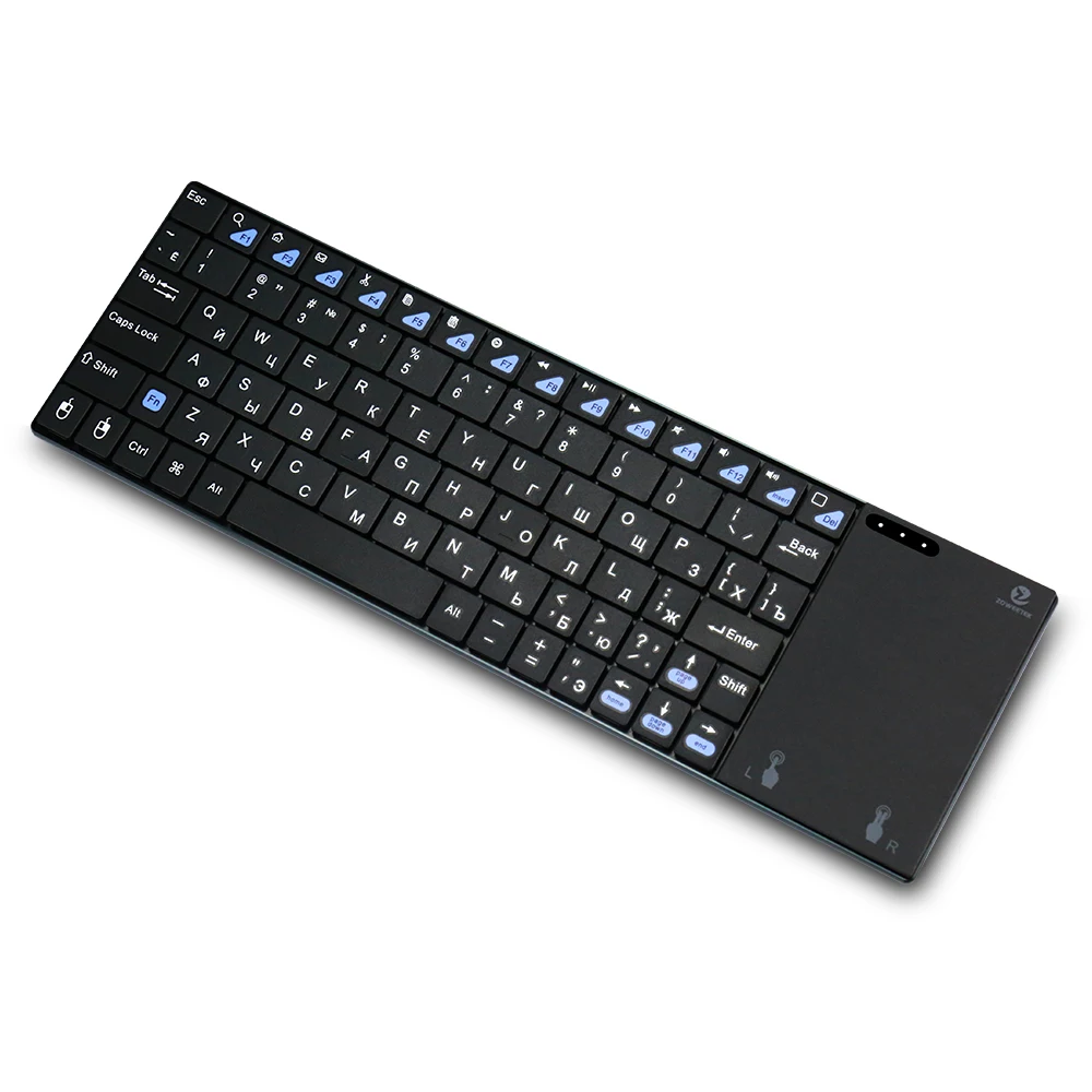 Оригинальная мини беспроводная клавиатура Zoweetek i12plus 2 4 ГГц с тачпадом для ПК Android