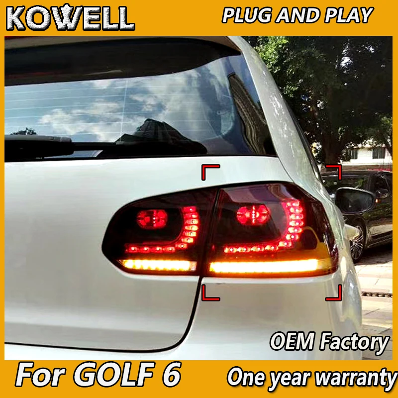 Автомобильный Стайлинг KOWELL для VW Golf 6 Mk6 задняя фара R20 светодиодная DRL + тормоз