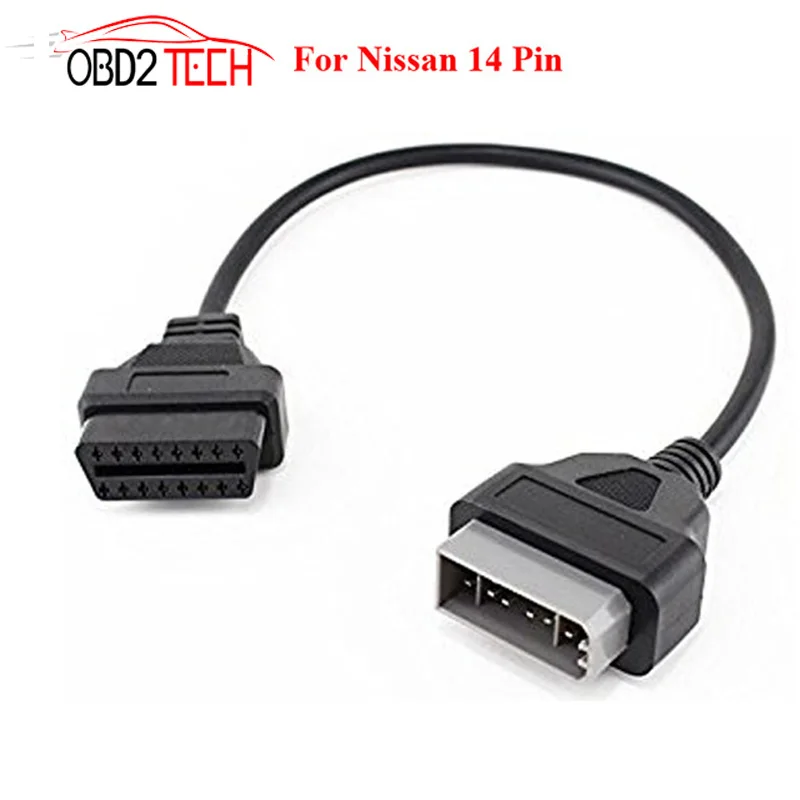 Автомобильный диагностический адаптер OBD2 кабель конвертер для Nissan 14 Pin 14Pin Male CableTo
