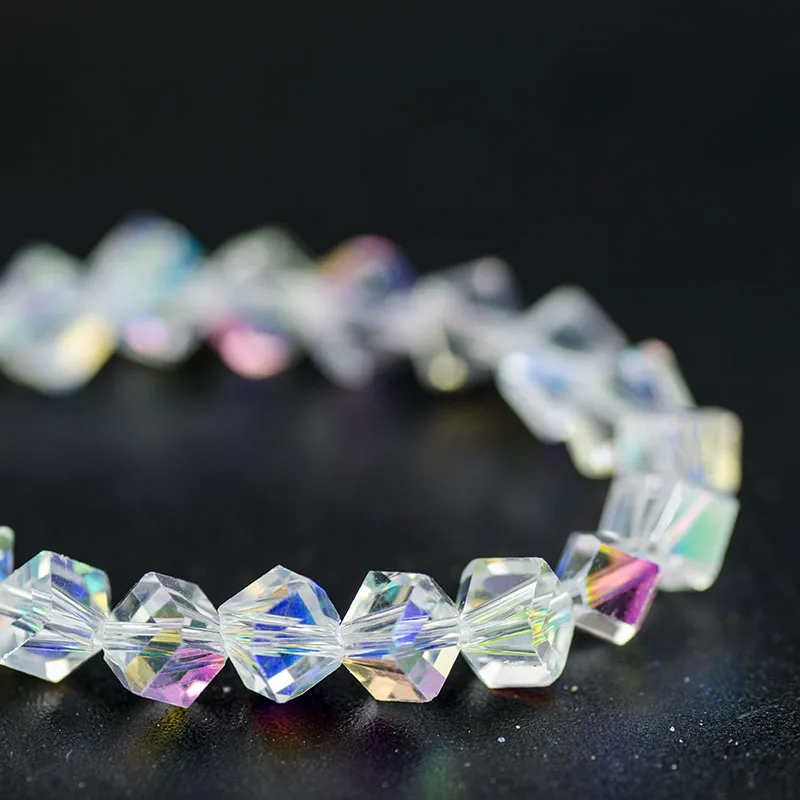 95 шт белые цветные квадратные бусины 4 мм австрийский кристалл стеклянные