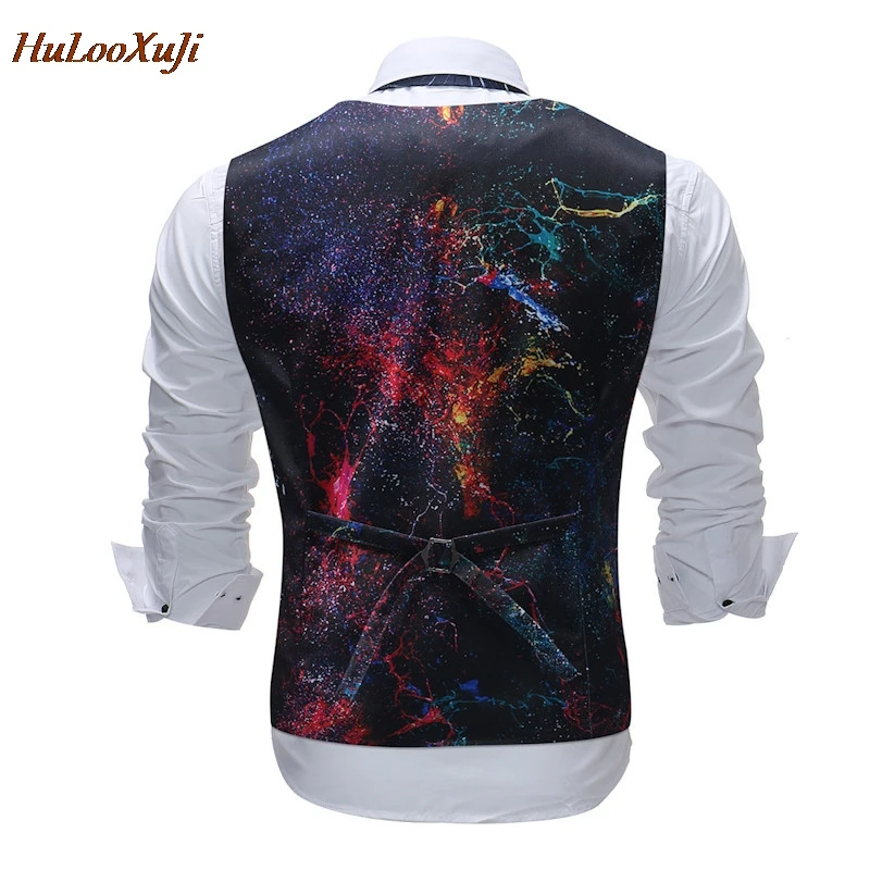 HuLooXuJi мужские костюмные жилеты Slim Fit Повседневная модная куртка без рукавов с