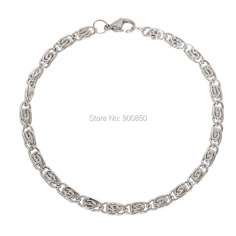 4 вида простых классных звеньев и цепи из нержавеющей стали браслет для мужчин