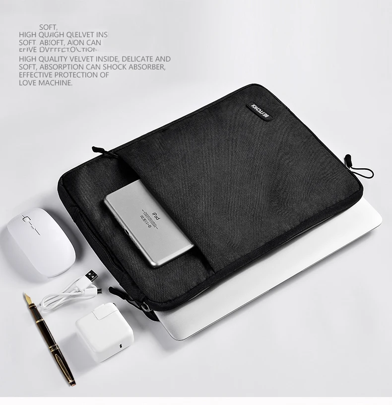 Полиэфирный чехол для ноутбука Macbook Air Pro 13 дюймов 12 13,3 14,1 чехол для ноутбука Xiaomi Dell XPS lenovo hp сумка на молнии