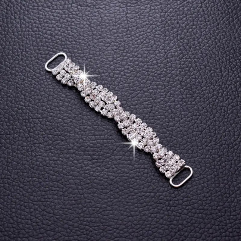 10 шт. плетеные стразы из прозрачного камня соединители для бикини пряжки