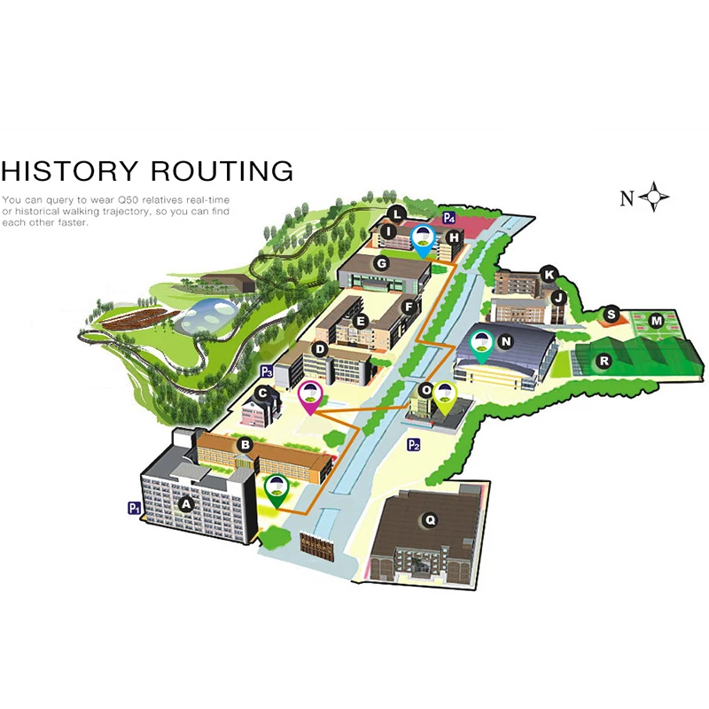 ITORMIS Q50 детские умные часы смарт трекер с GPS Навигация Встроенный телефон