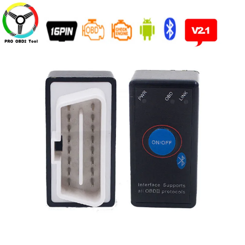 Супер Мини ELM327 V2.1 Bluetooth OBD2 CAN-BUS диагностический инструмент ELM 327 2,1 Автомобильный сканер для Android OBDII протоколы