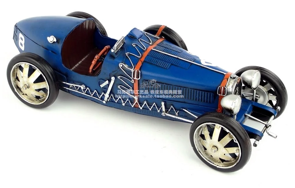 В 1924 bugatti TYPE35 винтажный Ретро классический автомобиль Оловянная пластина Bugatti 35 автомобиль