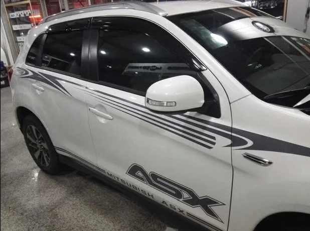 Автомобильные наклейки с левой стороны Высококачественная зеркальная