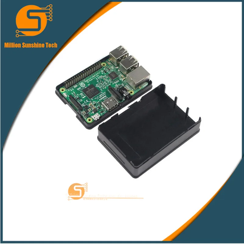 Абсолютно для Raspberry Pi 3 чехол ABS Чехол черный защитный чехол Корпус коробка для Raspberry Pi 3 Model B