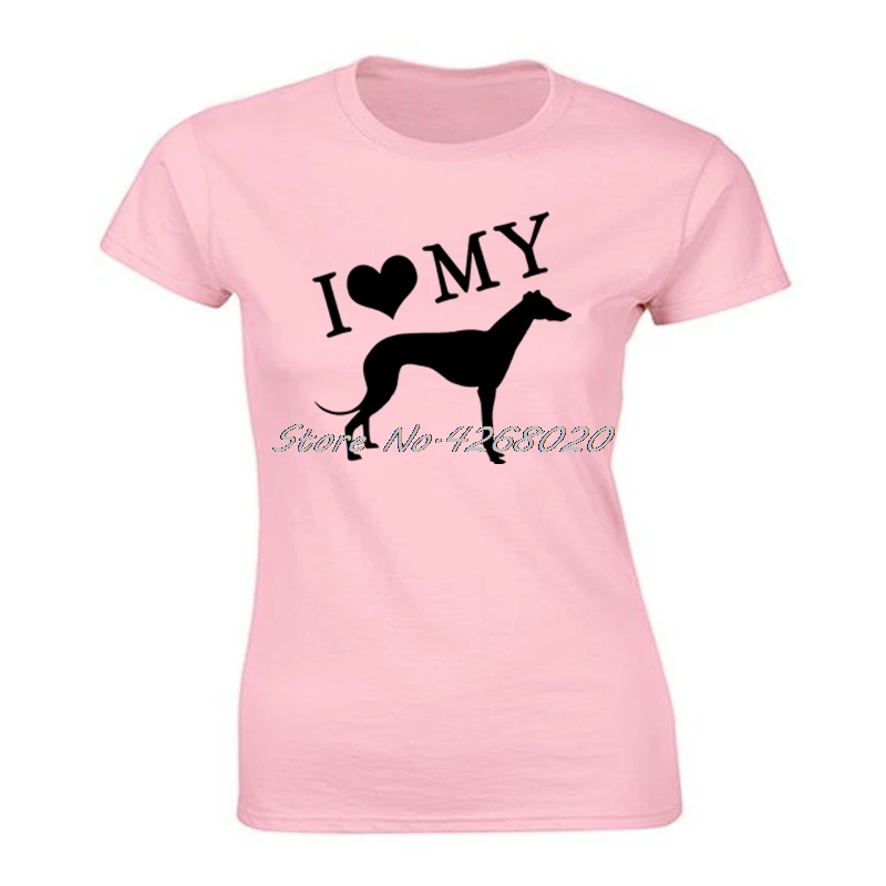 Футболка женская с забавным принтом I Love My Pet Повседневная модная хлопковая