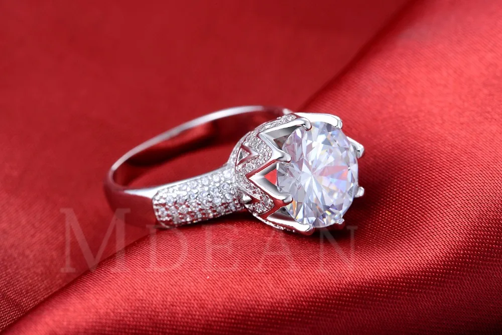 Кристалл от Swarovski кольцо модное Ювелирное кольцо Твердое Серебро 925 пробы для женщин кольца с драгоценными камнями