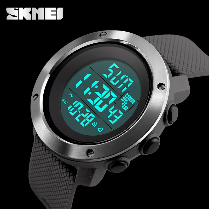 Модные цифровые часы с корпусом из нержавеющей стали водонепроницаемые