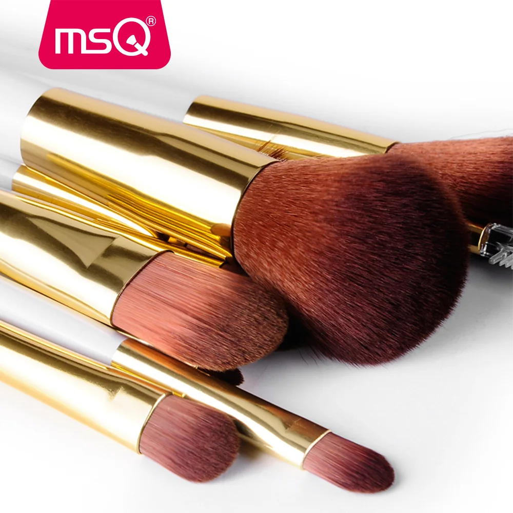 Набор кистей для макияжа MSQ 15 шт. набор пудра тени век с чехлом из ПУ кожи