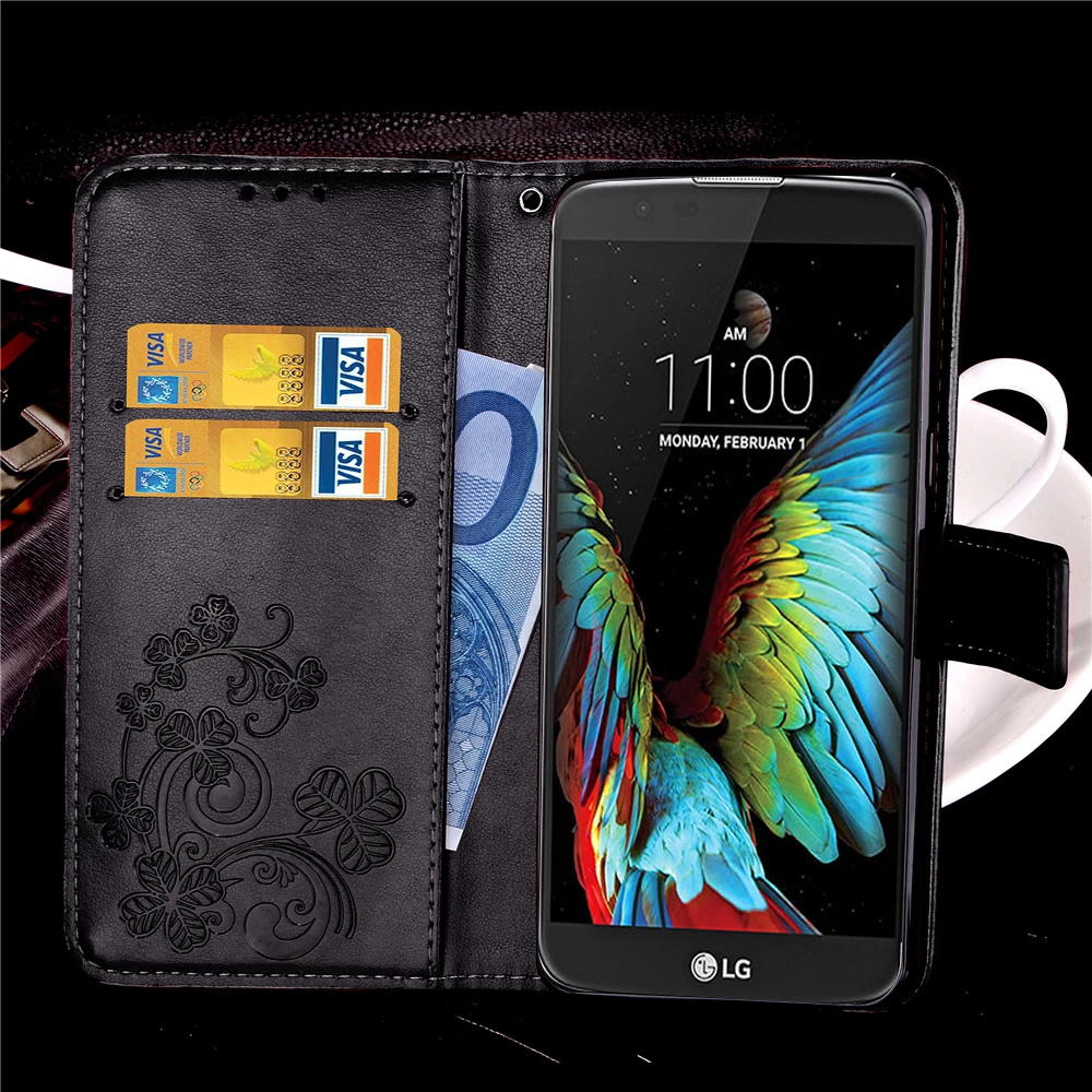 Чехол для LG K10 LGK10 флип Чехол чехол Роскошный кожаный чехол для LG K 10 K10 4 аппарат не привязан к оператору сотовой связи K430ds K430 K420 K420N K410 бумажник чехол для телефона чехол s