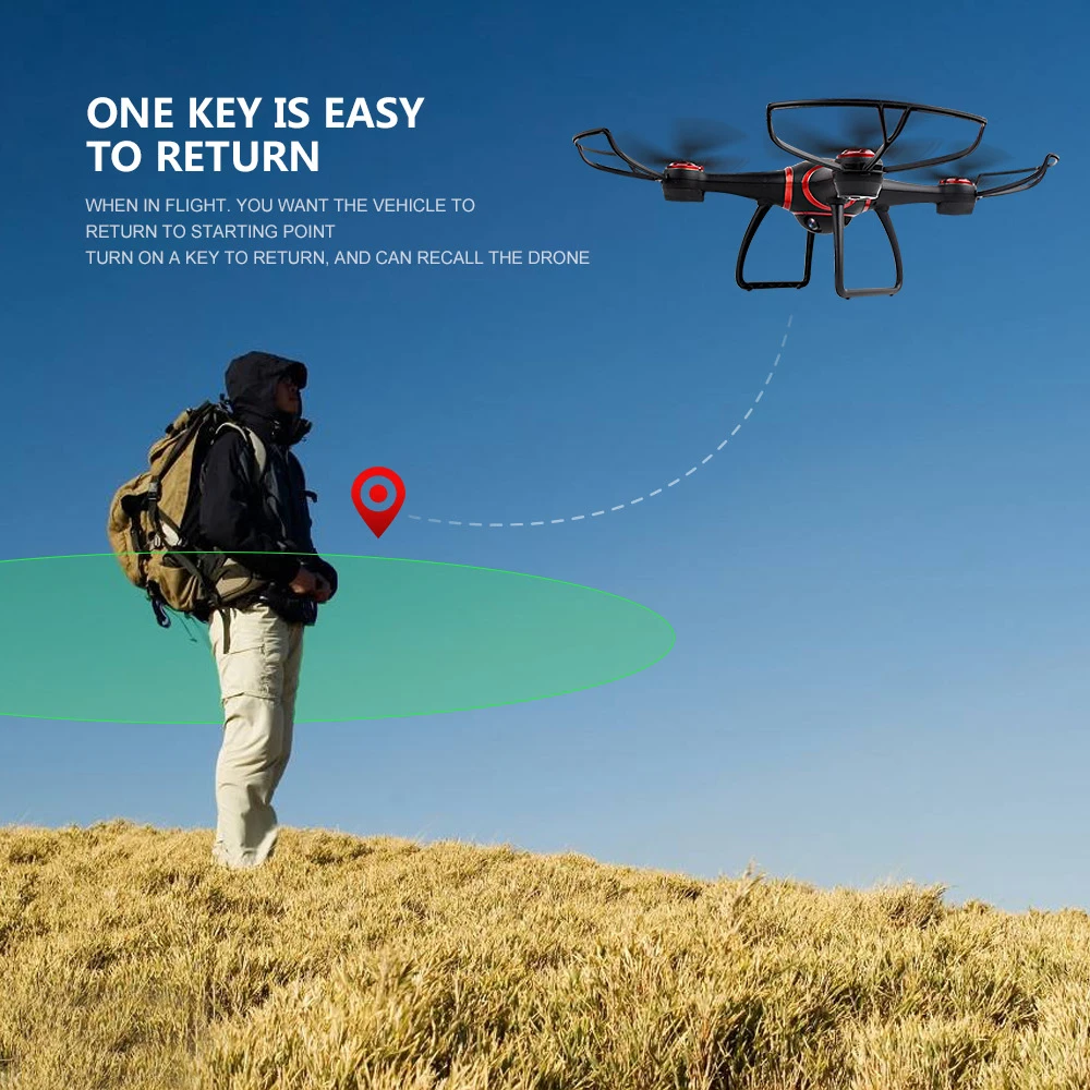 Квадрокоптер с функцией удержания высоты Wi Fi FPV RC drone s7 бесголовый режим