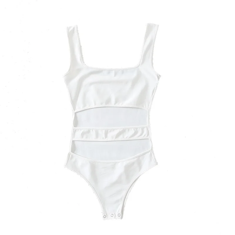 Женские Боди с вырезами - Цвет: white