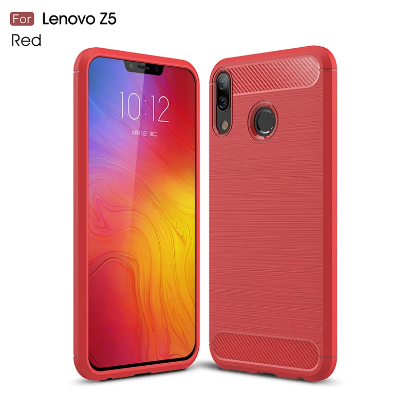 Для lenovo Z5 Z 5 L78011 силиконовый чехол матовый углеродного волокна Текстура для Cover