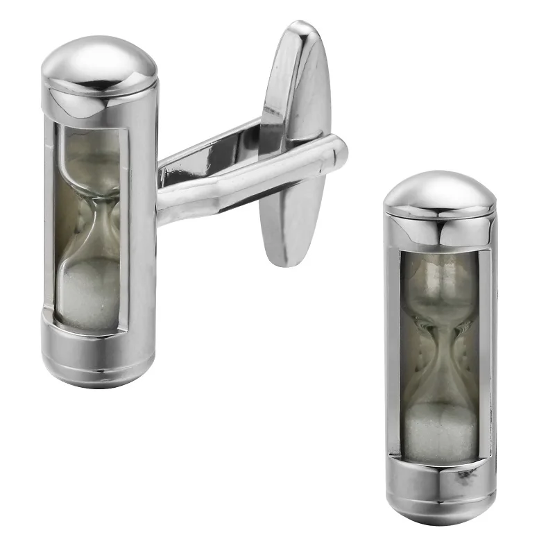 Бесплатная доставка модные 3 вида цветов песочные часы стекло таймер запонки Gemelos