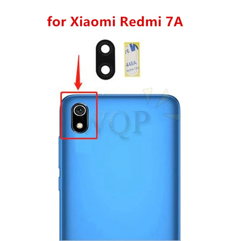 Стеклянный объектив для камеры Xiaomi Redmi 7A 2 шт. задняя камера стеклянный замена
