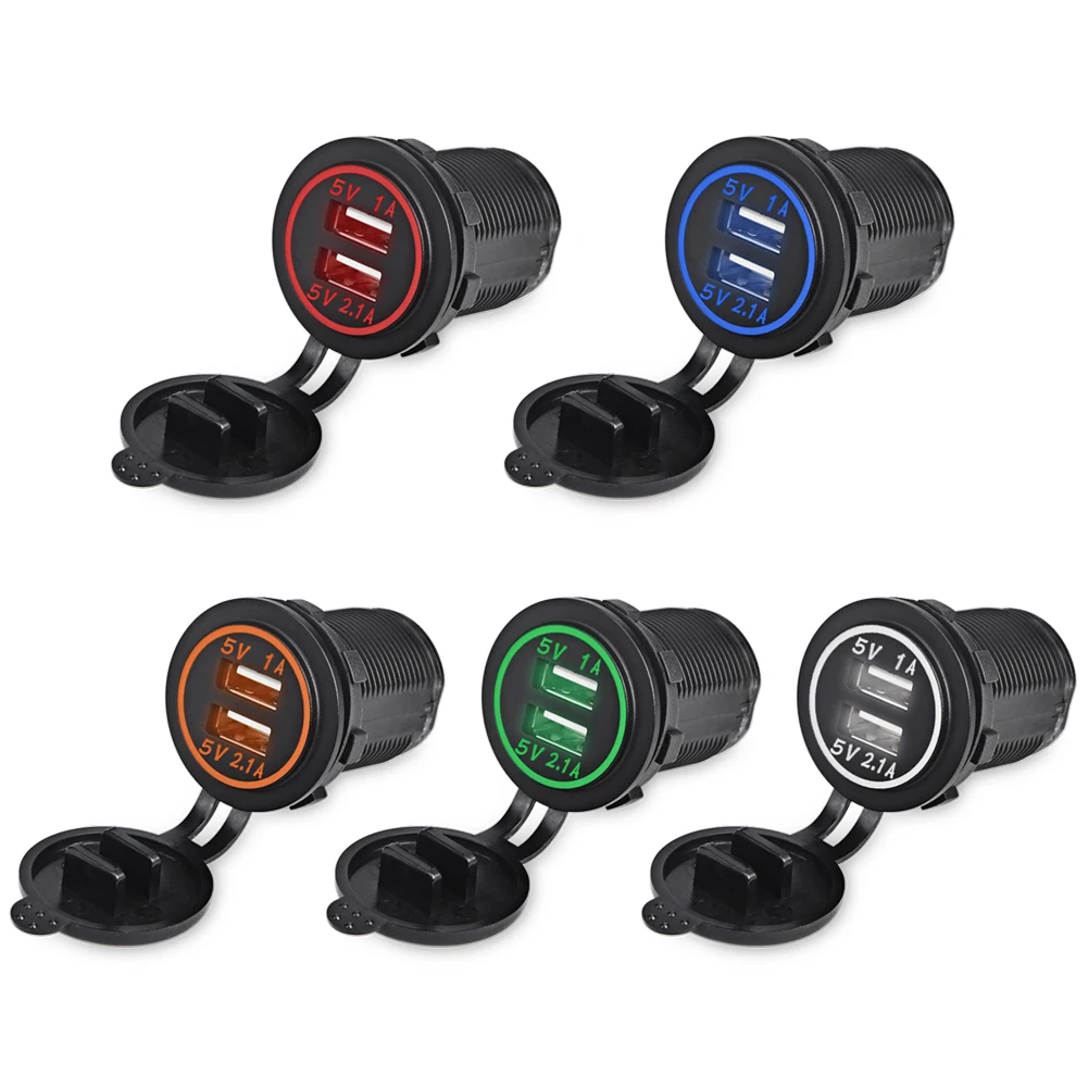 

USB-розетка для автомобиля, мотоцикла, со светодиодной подсветкой