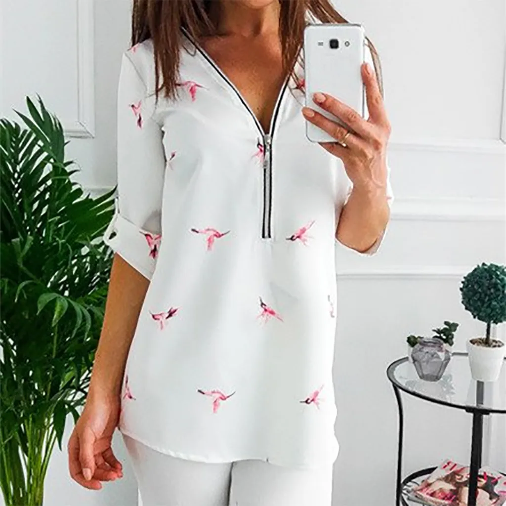 

Women Ladies Blouses 2019 Plus Size Print Lace Long Sleeve Shirts O-neck Pullover Tops Shirt Femme Clothes Roupas Femininas L715