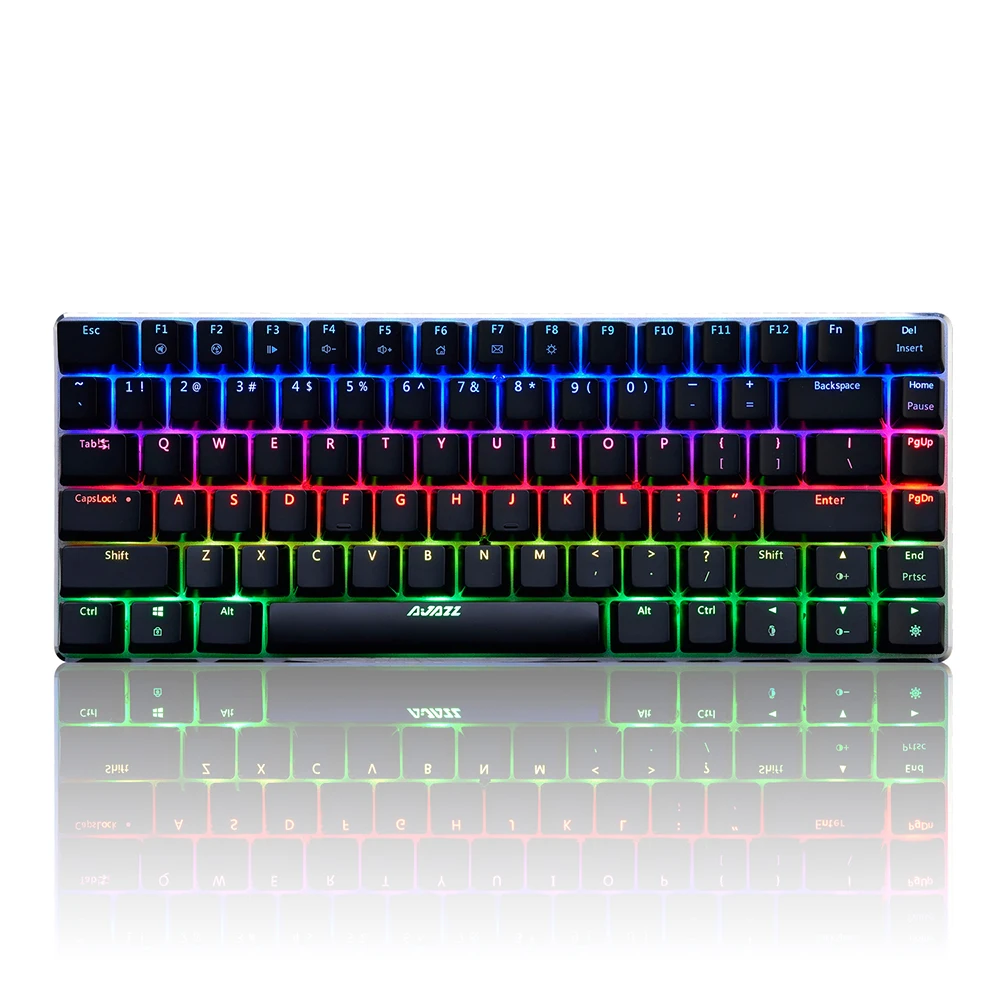 Клавиатура AJAZZ AK33 Механическая игровая цветная LED RGB клавиатура 82 клавиши