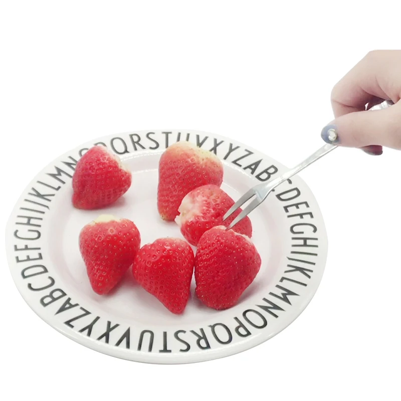 10 шт./партия вилки для фруктов десертные из нержавеющей стали мини-столовые