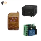 Универсальный беспроводной радиочастотный пульт дистанционного управления 433 мгц, 12 в пост. Тока, 10 а, 1CH релейный модуль приемника и 433 мгц пульт дистанционного управления с аккумулятором