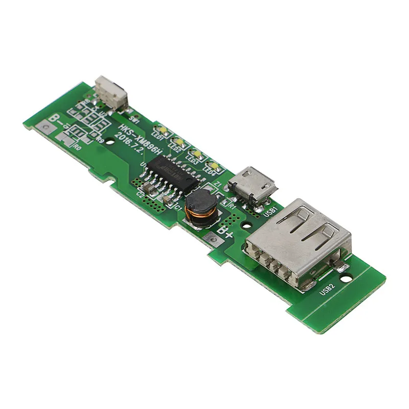 5V 1.0A 4X18650 светодиодный индикатор DIY power bank для xiaomi, Diy power bank чехол для мобильного телефона, портативное Внешнее зарядное устройство - Тип штекера: Only Chip Panel