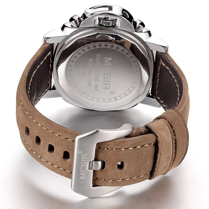 MEGIR Модный Топ Роскошные Брендовые повседневные часы для мужчин спортивные