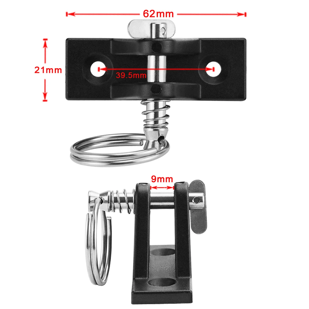 

Nylon Deck Hinge with Quick Release Pin & Ring Boat Bimini Top with 2 Screws