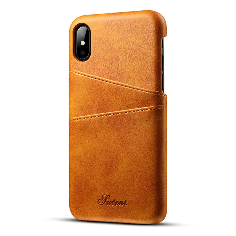 SHUOHU Luxury PU Leather Wallet Phone Cases for iPhone 7 6 6S Plus Case Business Card Back Cover X 8 |