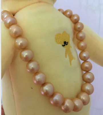 Новое Очаровательное огромное круглое жемчужное ожерелье 13-15 мм с южным морем