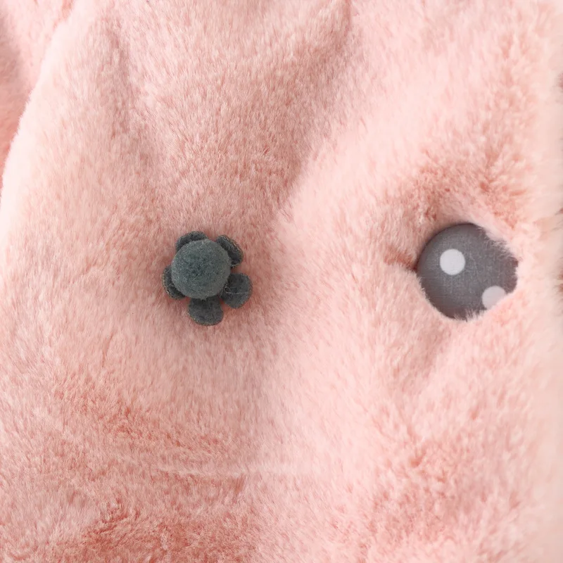 Теплые осень-зима маленьких Обувь для девочек мягкие шерстяные кроличьи уши