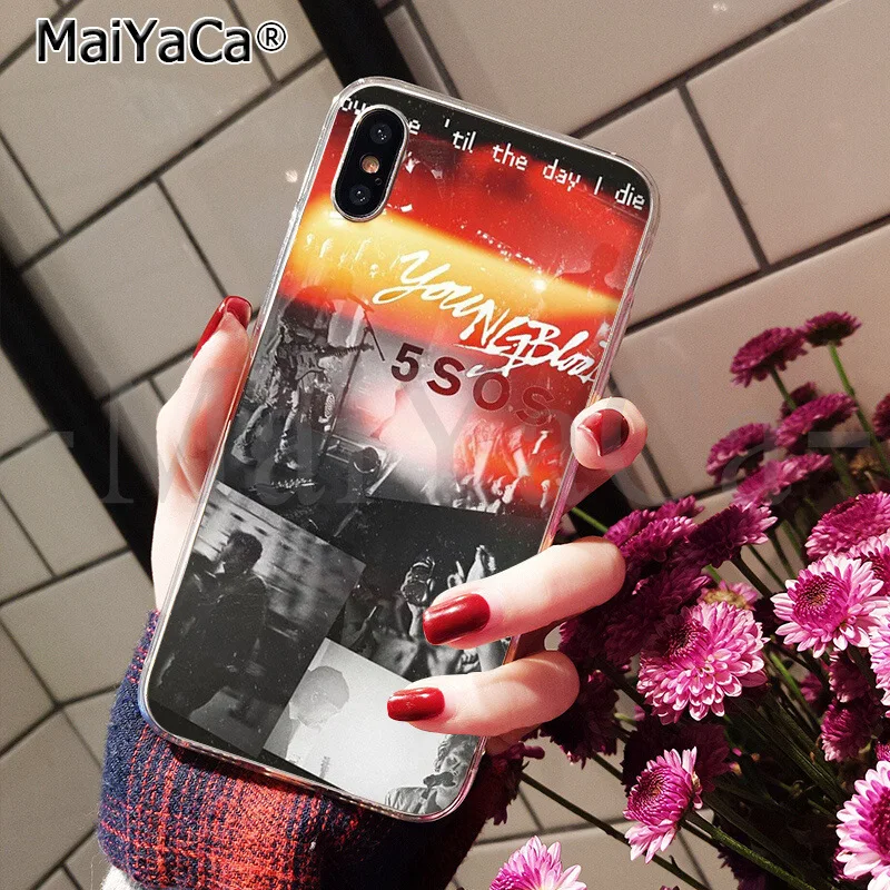 MaiYaCa 5SOS Coque Основа Чехол для iPhone X XS MAX 6 6s 7 7 plus 8 8 плюс 5 5S SE XR
