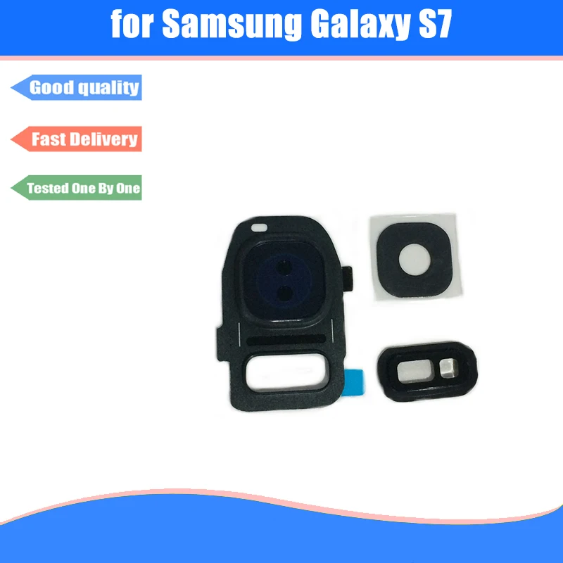 Для Samsung Galaxy S7 G930 edge G935 задняя крышка для объектива камеры стеклянная с держателем