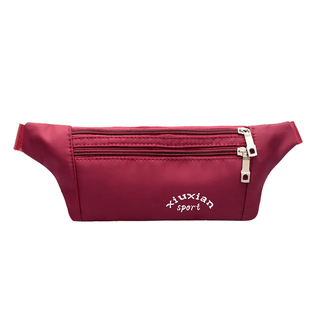 Wine Red Aelicy Новая женская Противоугонная Водонепроницаемая поясная сумка нейлоновая сумка-мессенджер модная сумка через плечо для отдыха кошелек Cintura - Цвет: Wine Red