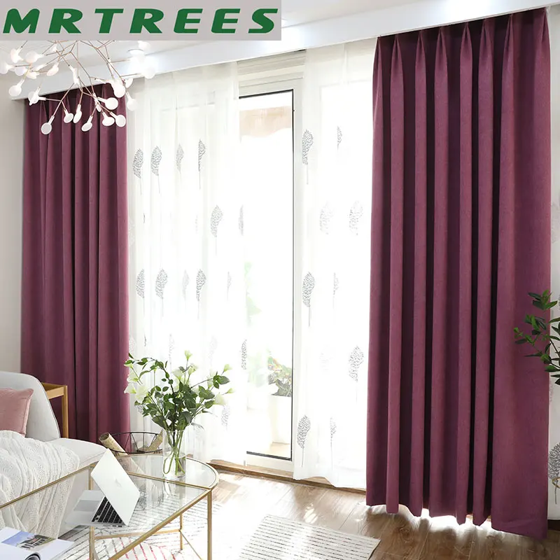 MRTREES плотные затемненные шторы для гостиной Современные Плотные Шторы спальни