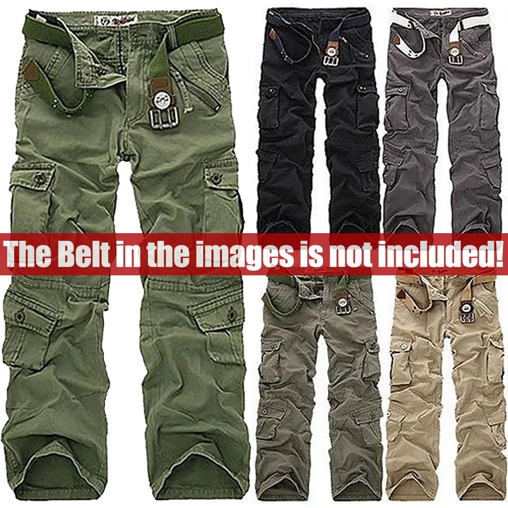 Хлопковые брюки карго свободные армейские камуфляжные мужские военные