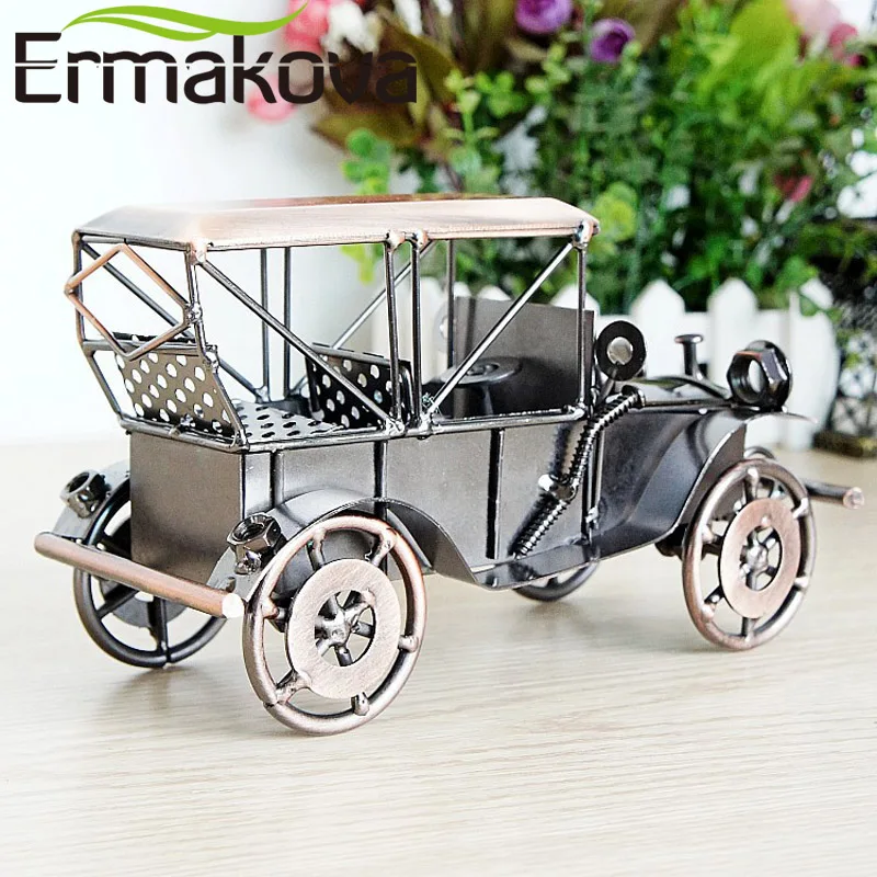 ERMAKOVA 20 см(7,") металлическая Ретро модель автомобиля винтажная классическая модель автомобиля Модель автомобиля фигурка мальчика игрушка подарок домашний декор