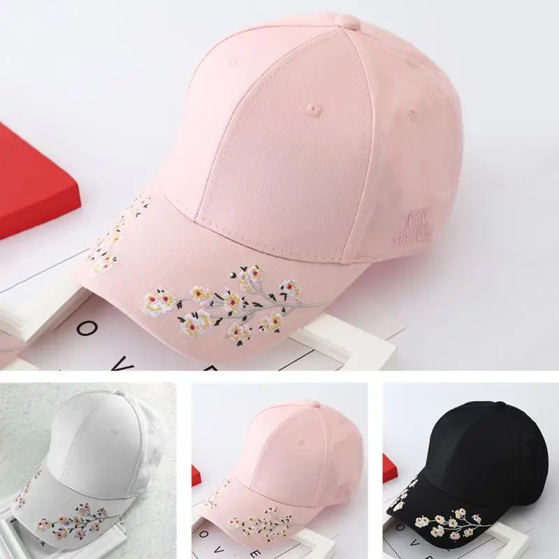Женская вышитая бейсболка с цветами летние шапки вязанные утеплителем Бейсболка