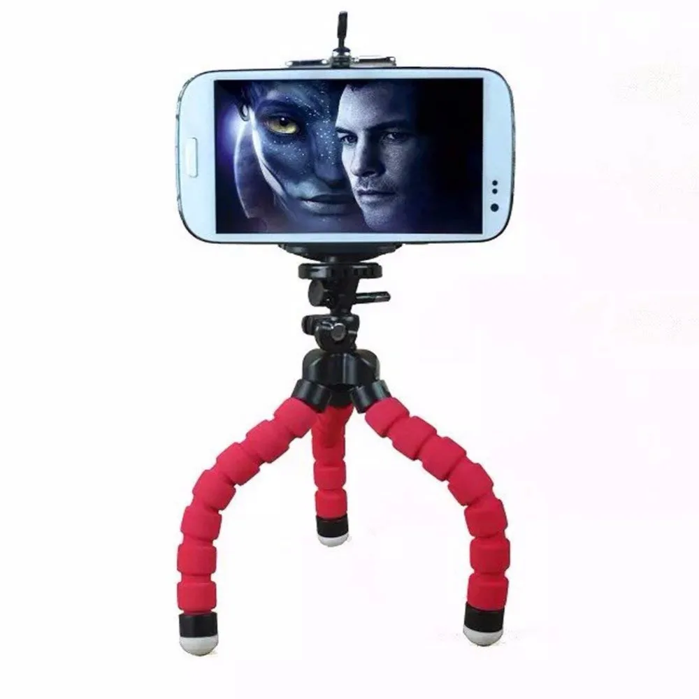 JCKEL Мини Гибкий губчатый штатив Осьминог для iPhone Xiaomi Huawei смартфон Штатив для Gopro камера аксессуар с зажимом для телефона